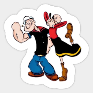 popeye design for happy 2 Sticker